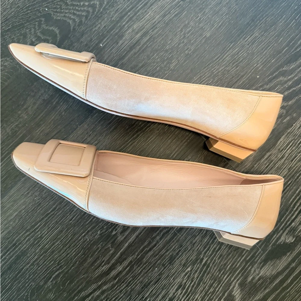 Roger Vivier Belle Vivier Nude Beige Flats 38.5 - Picture 3 of 4